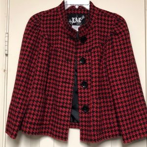 Stylish LAL red and black lined jacket